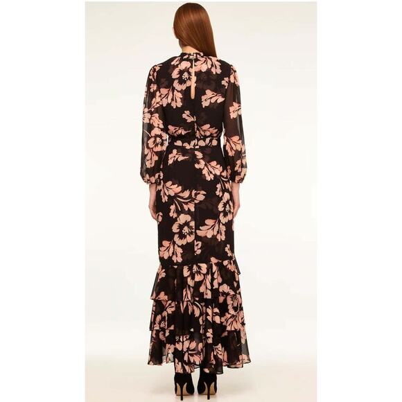 MISA Los Angeles Aubrey Dress in Black Floral Size M - Picture 3 of 9